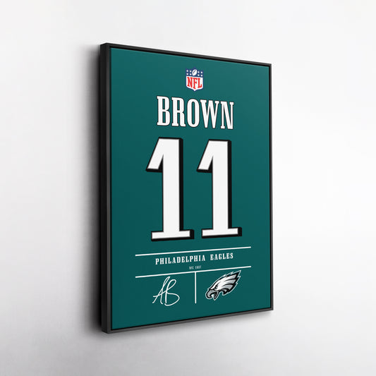 A. J. Brown Eagles Jersey Canvas Print | Wall Art Decor