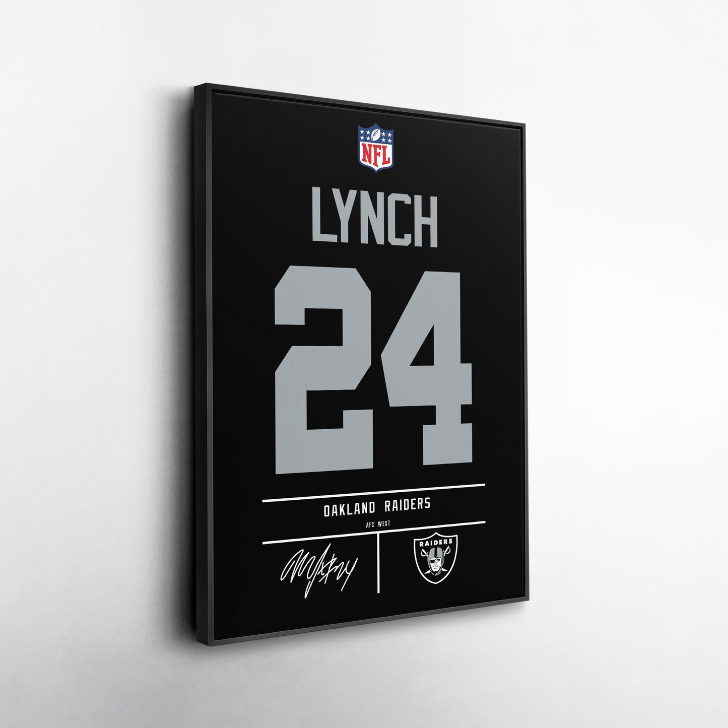 Marshawn Lynch Oakland Raiders Jersey Canvas Wall Art