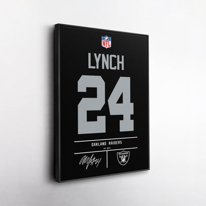 Marshawn Lynch Oakland Raiders Jersey Canvas Wall Art