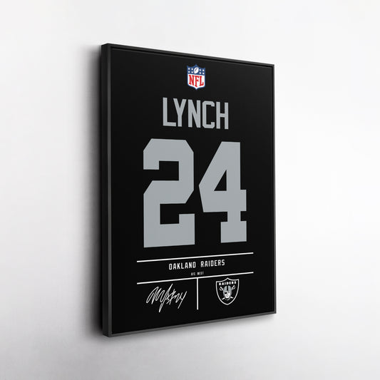 Marshawn Lynch Oakland Raiders Jersey Canvas Wall Art