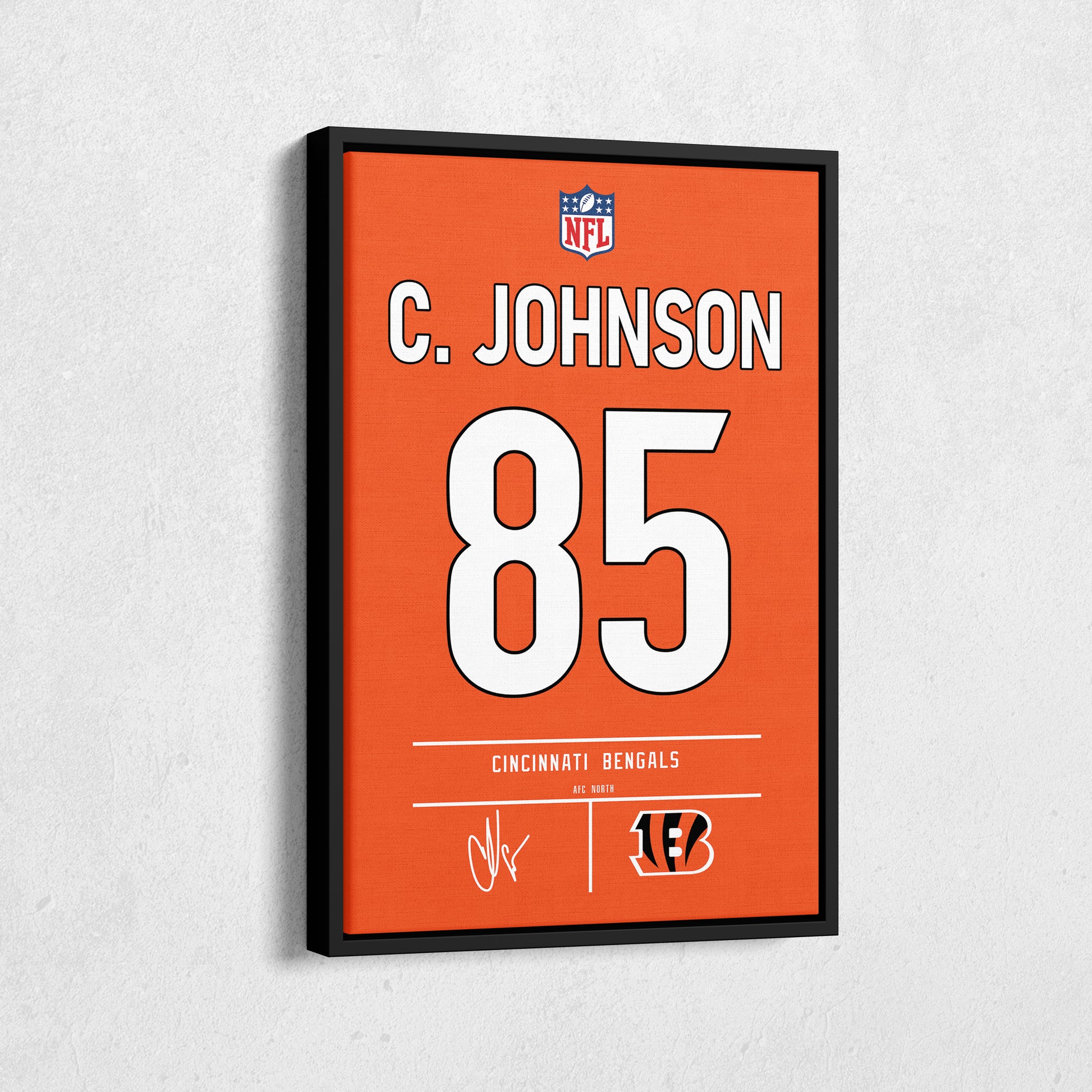 Chad Johnson Bengals Jersey Canvas Print | Wall Art Decor