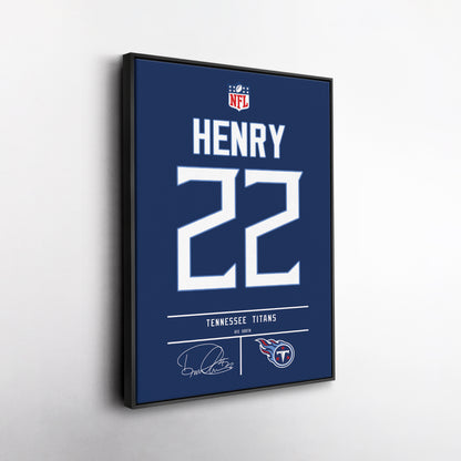 Derrick Henry Titans Jersey Canvas Print | Wall Art Decor