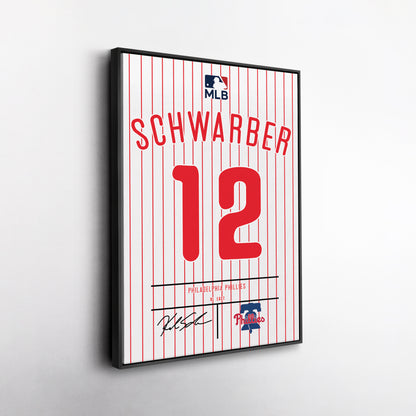 Kyle Schwarber Phillies Jersey Canvas Print | Wall Art Decor