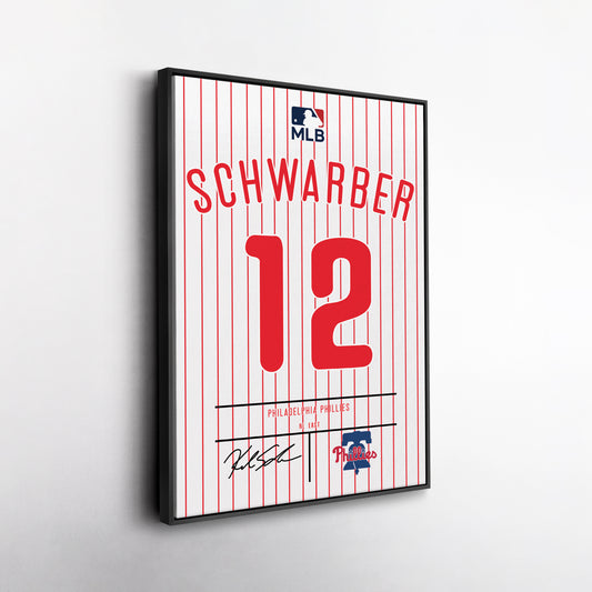 Kyle Schwarber Phillies Jersey Canvas Print | Wall Art Decor