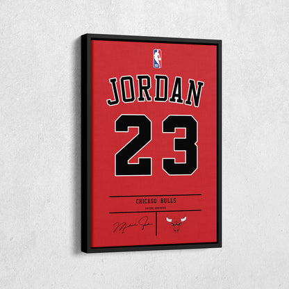 Michael Jordan Bulls Jersey Canvas Print | Wall Art Decor