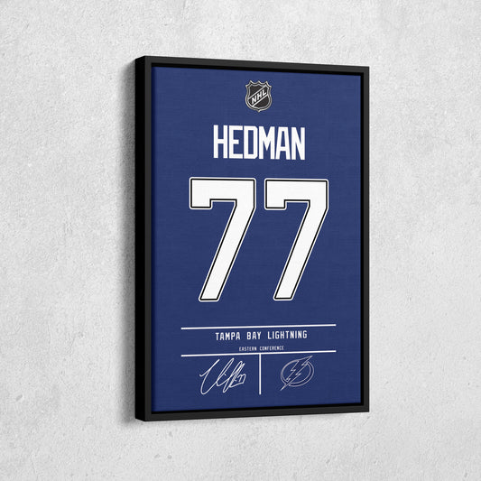 Victor Hedman Lightning Jersey Canvas Print | Wall Art Decor