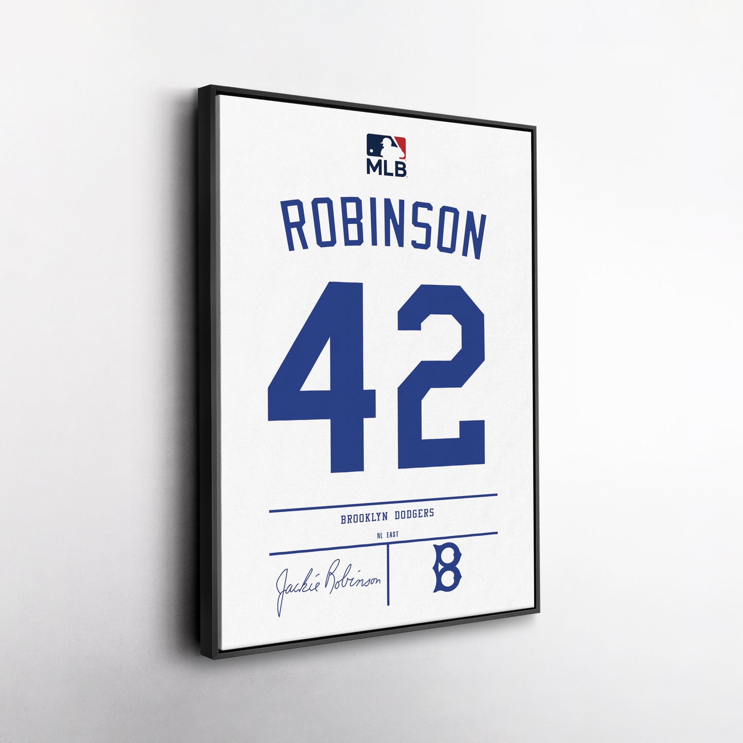 Jackie Robinson Dodgers Jersey Canvas Print | Wall Art Decor