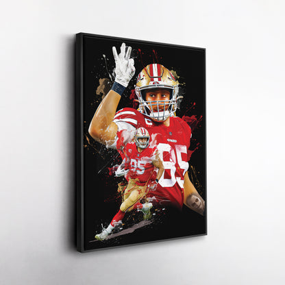 George Kittle 49ers Canvas Print | San Francisco Football Wall Art