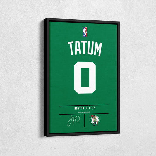 Jayson Tatum Celtics Jersey Canvas Print | Wall Art Decor