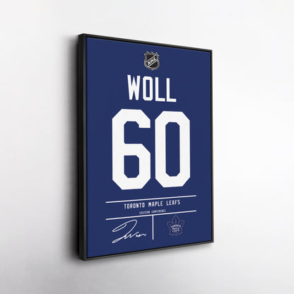 Joseph Woll Maple Leafs Jersey Canvas Print | Wall Art Decor