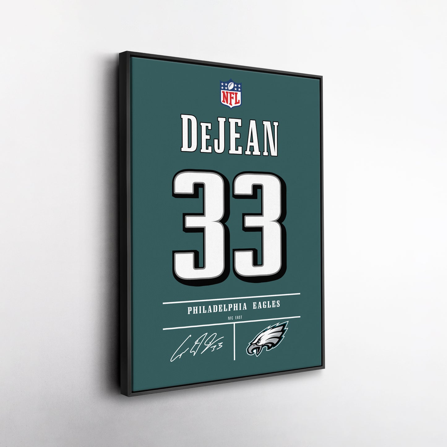 Cooper DeJean Eagles Jersey Canvas Print | Wall Art Decor