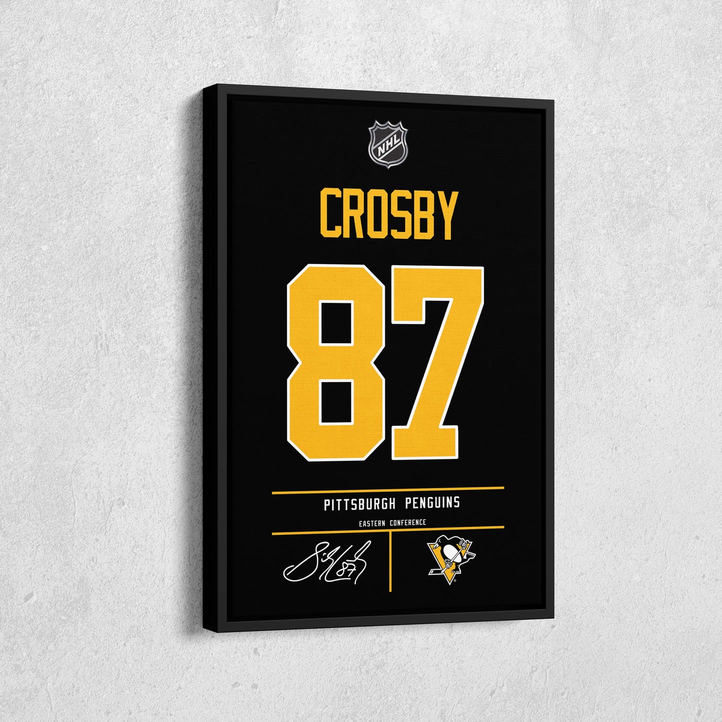 Sidney Crosby Penguins Jersey Canvas Print | Wall Art Decor