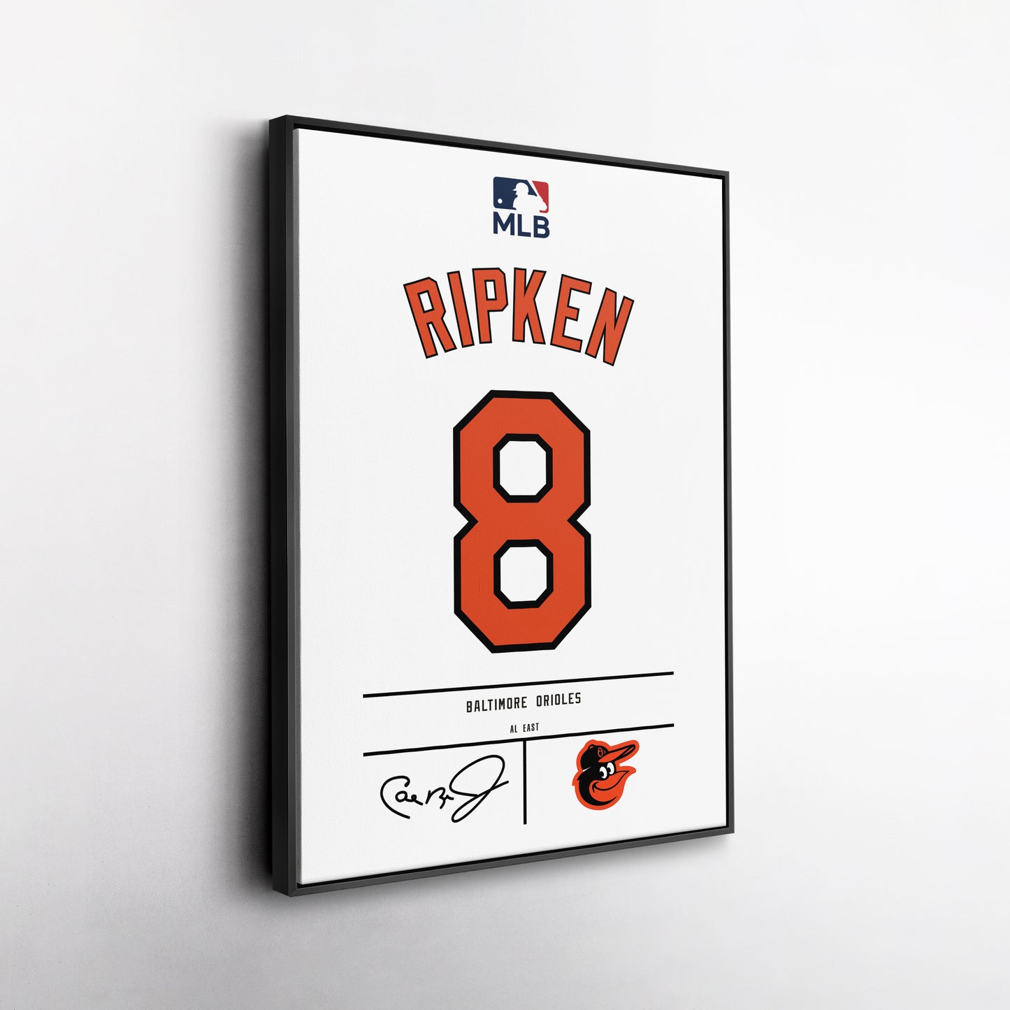 Cal Ripken Baltimore Orioles Jersey Canvas Wall Art