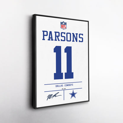 Micah Parsons Cowboys Jersey Canvas Print | Wall Art Decor