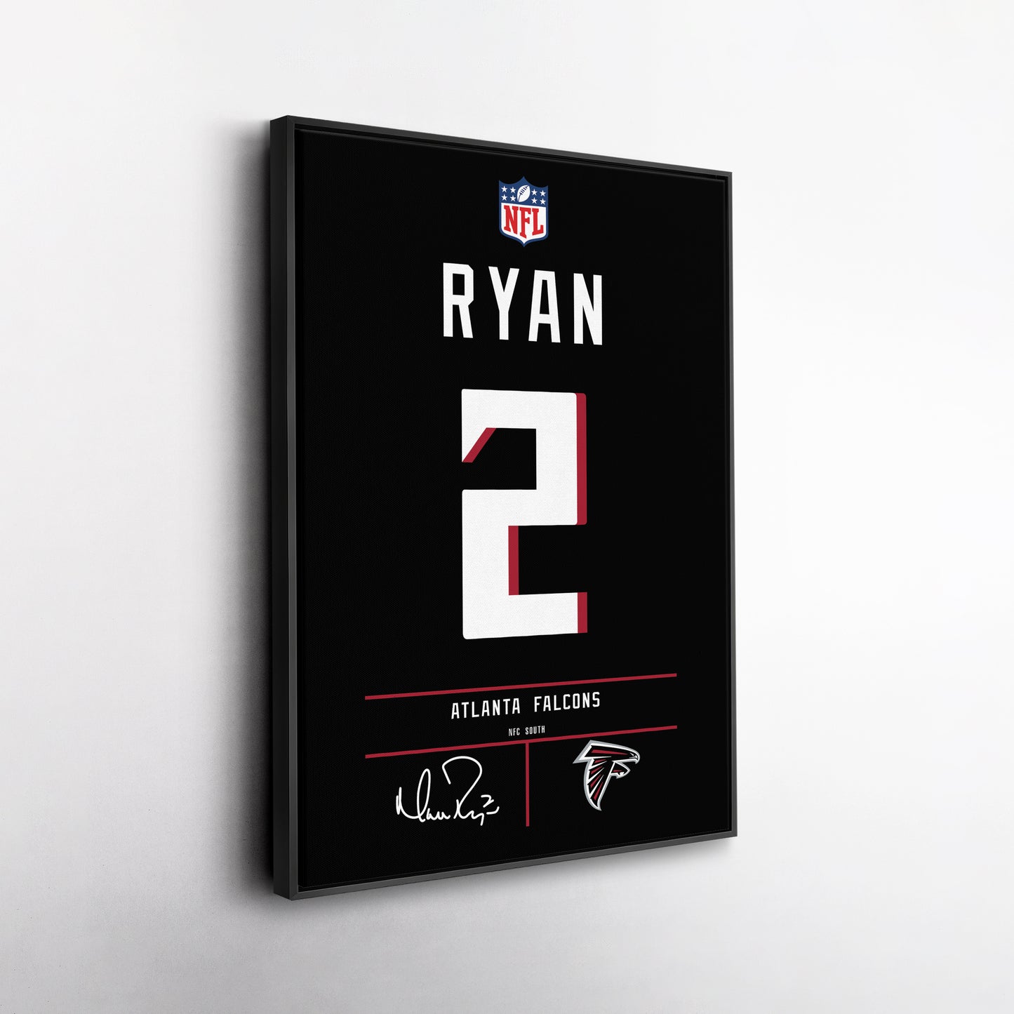 Matt Ryan Atlanta Falcons Jersey Canvas Wall Art