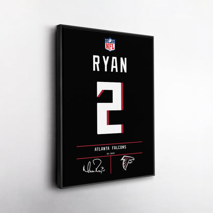 Matt Ryan Atlanta Falcons Jersey Canvas Wall Art