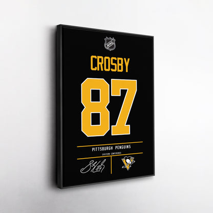 Sidney Crosby Penguins Jersey Canvas Print | Wall Art Decor