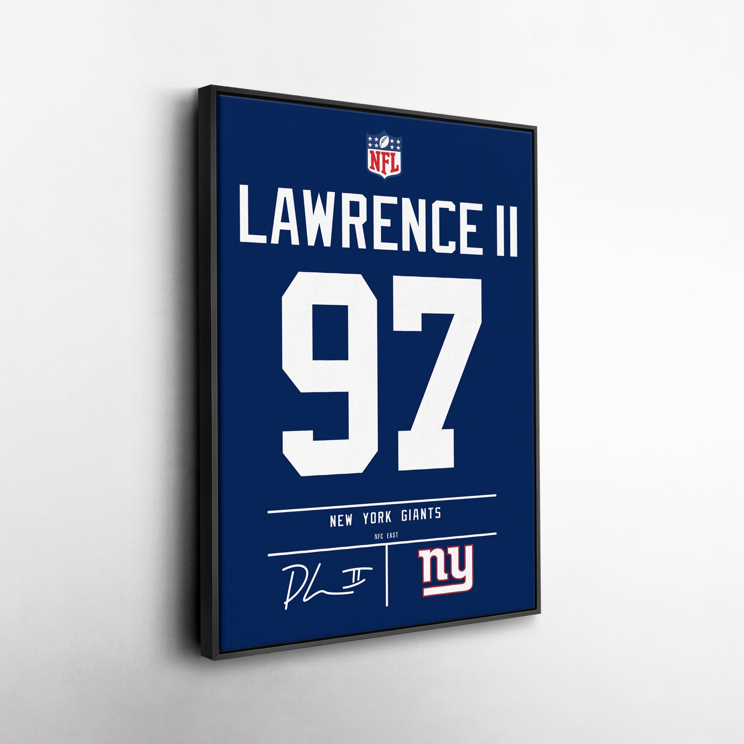 Dexter Lawrence New York Giants Jersey Canvas Wall Art
