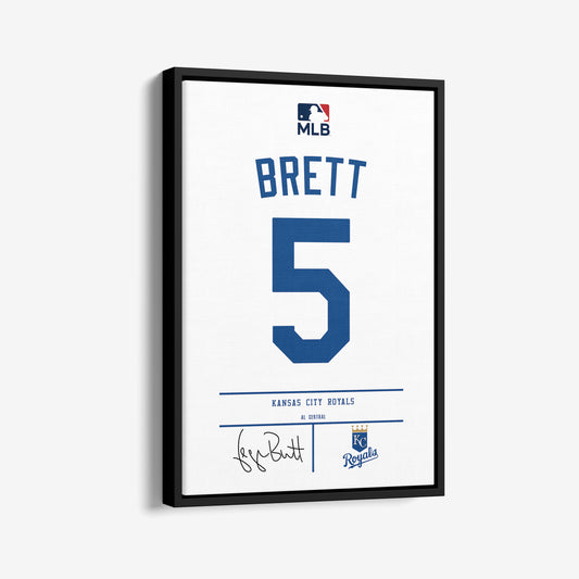 George Brett Kansas City Royals Jersey Canvas Print | Wall Art Decor