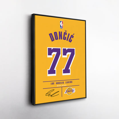 Luka Doncic Lakers Jersey Canvas Print | Wall Art Decor