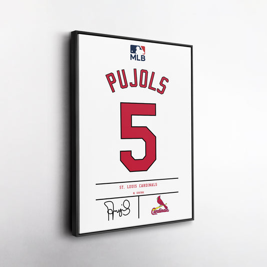 Albert Pujols St. Louis Cardinals Jersey Canvas Wall Art