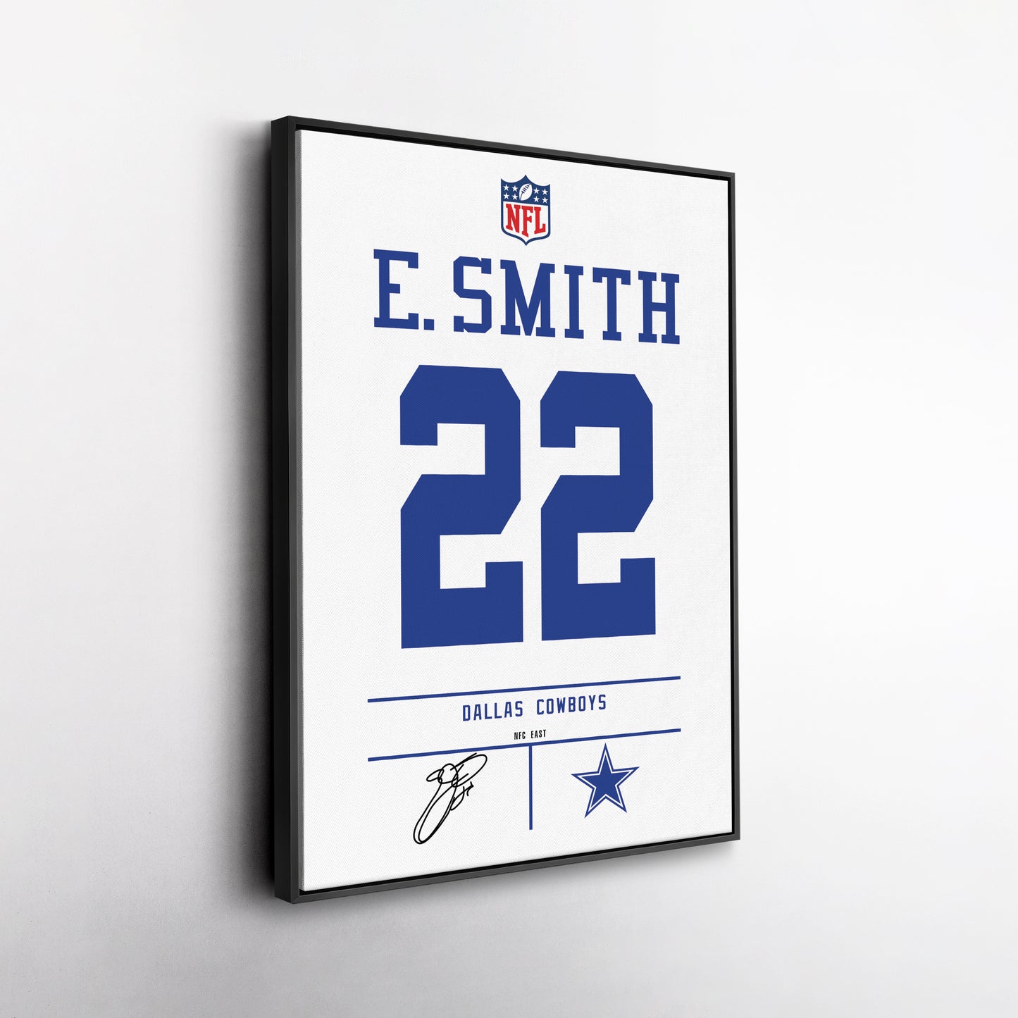 Emmitt Smith Cowboys Jersey Canvas Print | Wall Art Decor