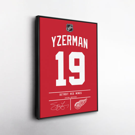 Steve Yzerman Red Wings Jersey Canvas Print | Wall Art Decor