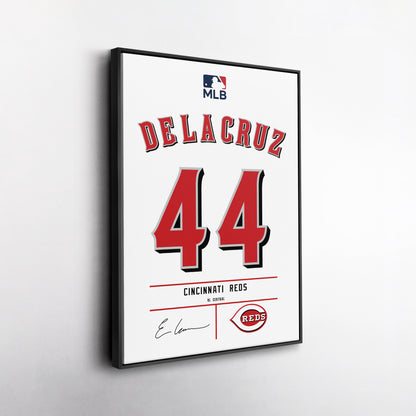 Elly De La Cruz Cincinnati Reds Jersey Canvas Wall Art