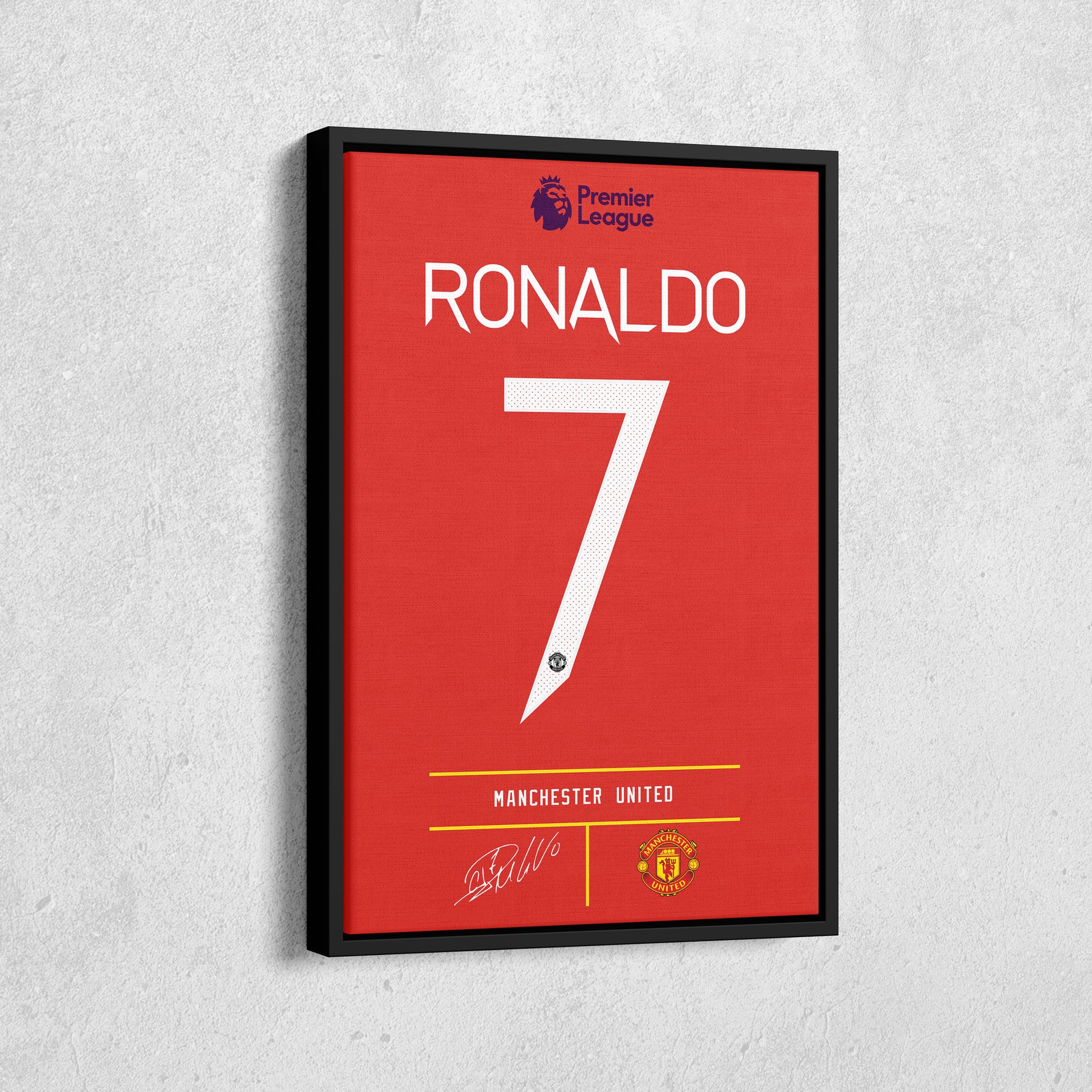 Cristiano Ronaldo Manchester United Jersey Canvas Print | Wall Art Decor