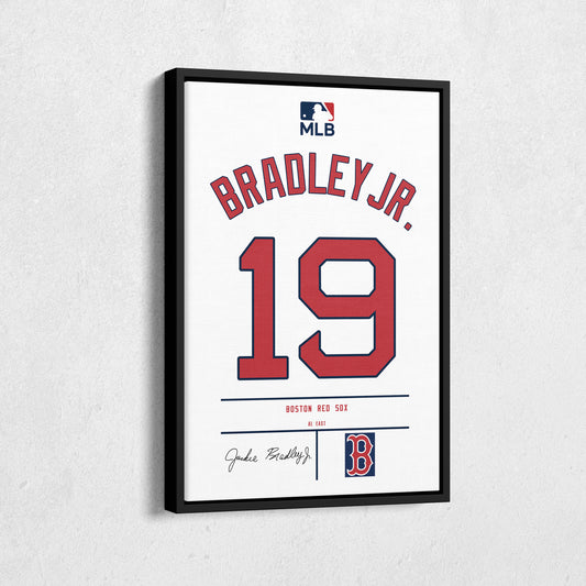 Jackie Bradley Jr. Red Sox Jersey Canvas Print | Wall Art Decor