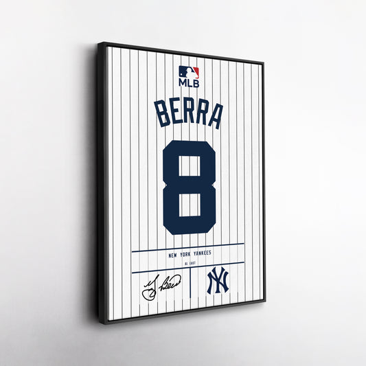 Yogi Berra New York Yankees Jersey Canvas Wall Art