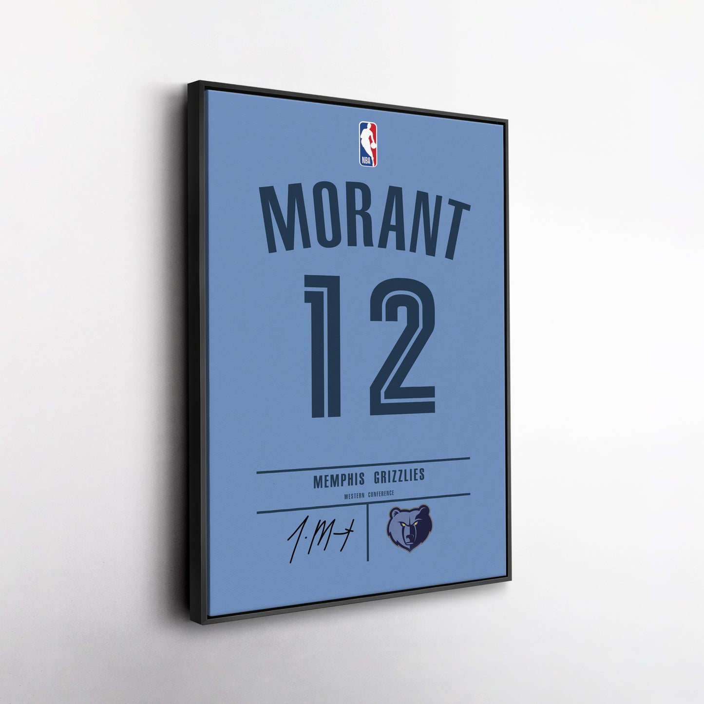 Ja Morant Grizzlies Jersey Canvas Print | Wall Art Decor