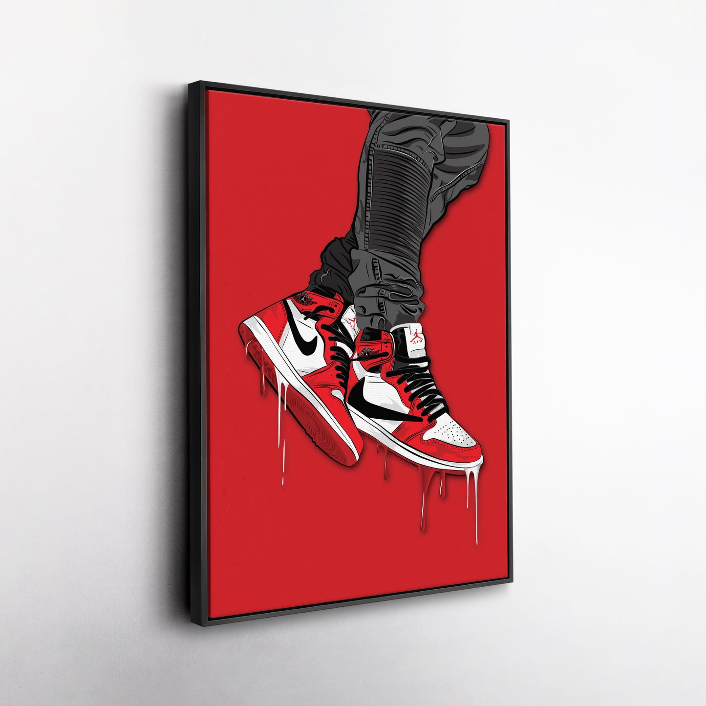 Air Jordan 1 Mid Classic Canvas Print | Sneakerhead Wall Art