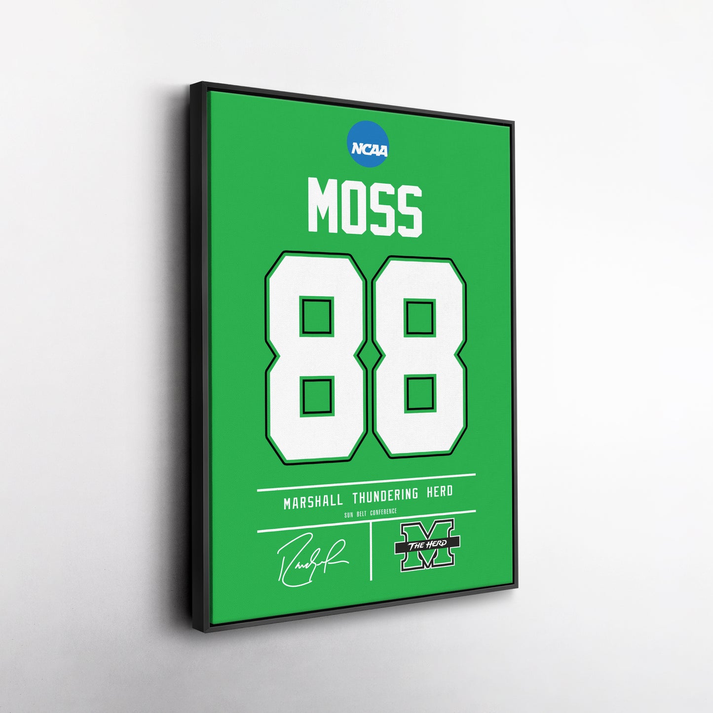 Randy Moss Thundering Herd Jersey Canvas Print | Wall Art Decor