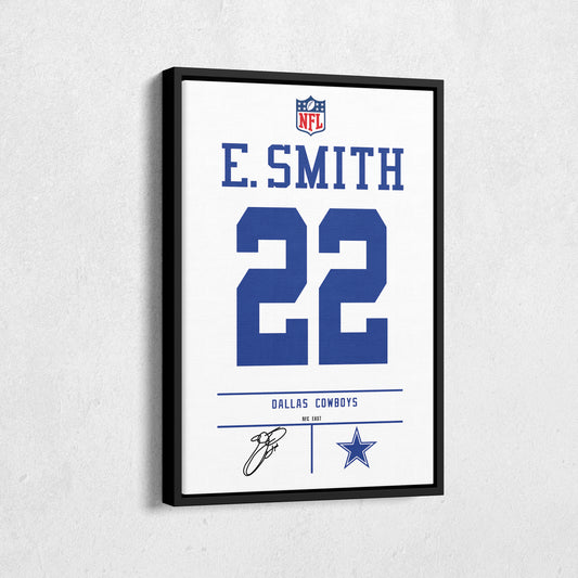 Emmitt Smith Cowboys Jersey Canvas Print | Wall Art Decor
