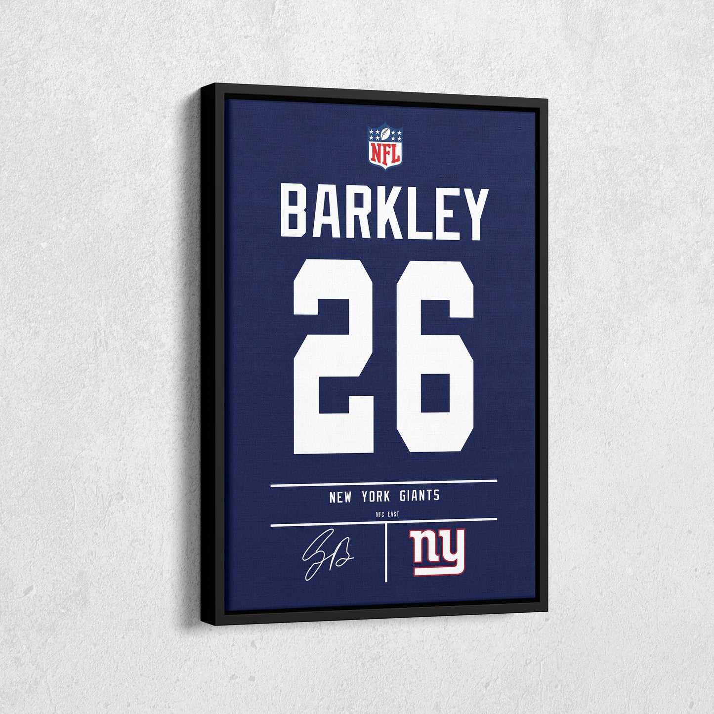 Saquon Barkley Giants Jersey Canvas Print | Wall Art Decor