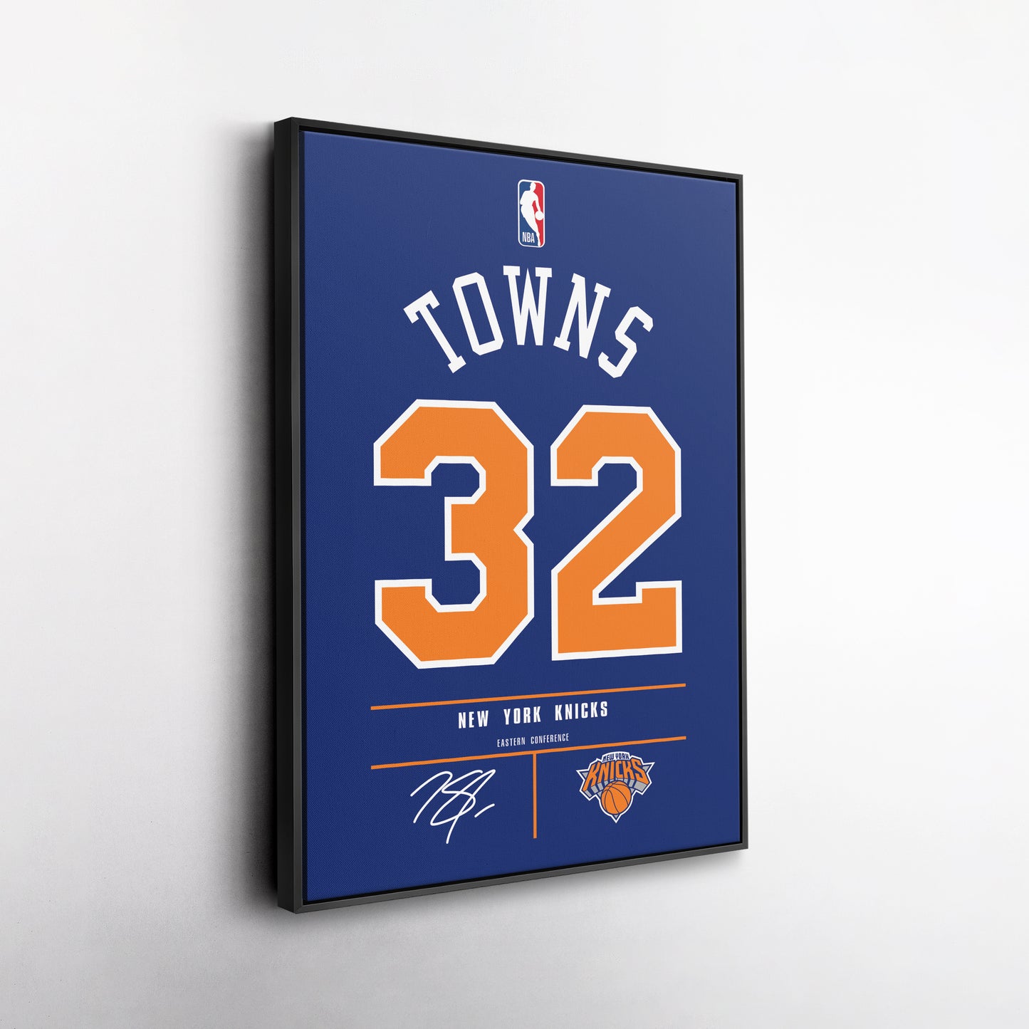 Karl Anthony Towns New York Knicks Jersey Canvas Wall Art