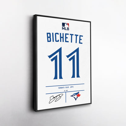 Bo Bichette Blue Jays Jersey Canvas Print | Wall Art Decor