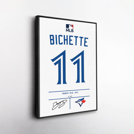Bo Bichette Blue Jays Jersey Canvas Print | Wall Art Decor
