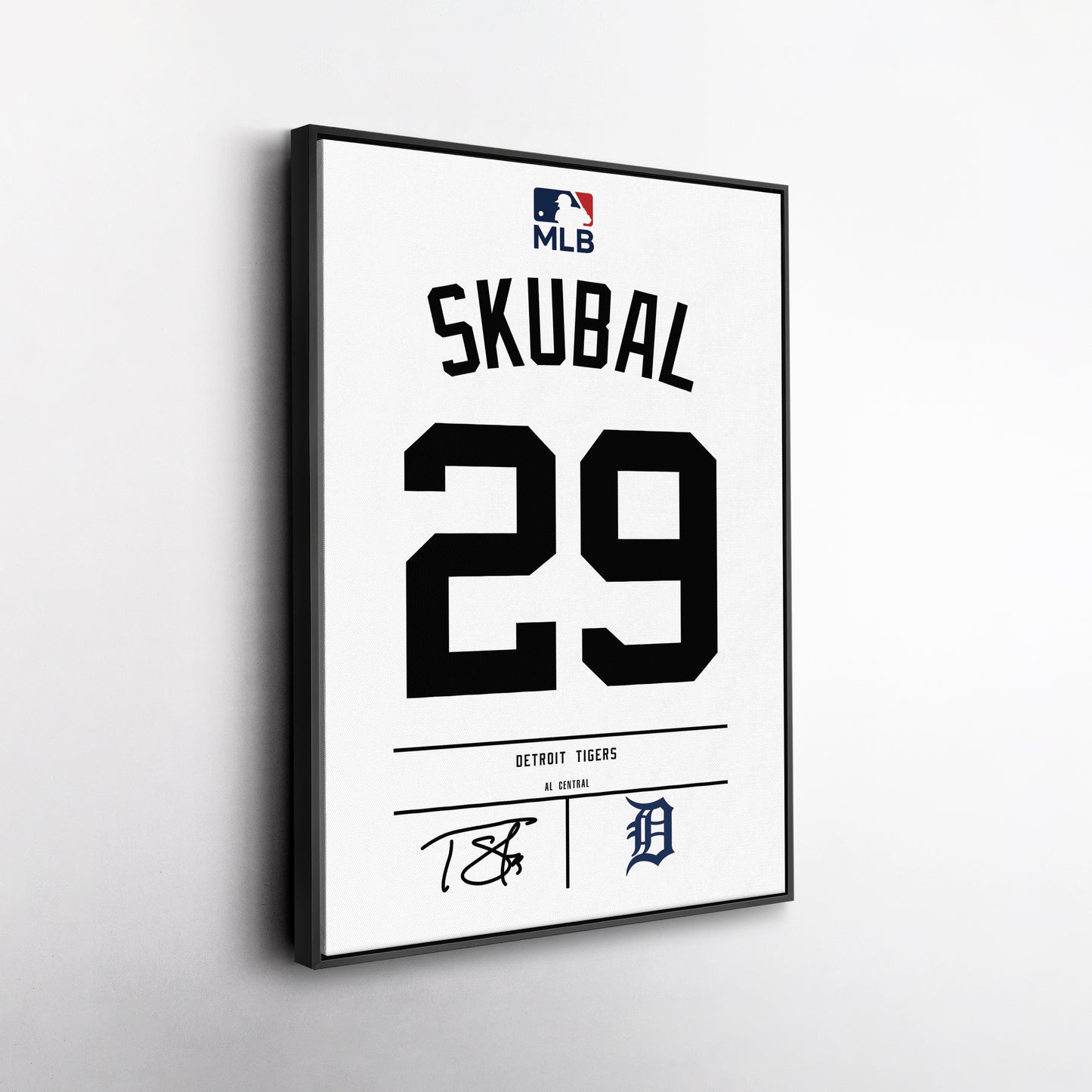 Tarik Skubal Tigers Jersey Canvas Print | Wall Art Decor