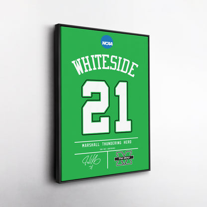Hassan Whiteside Thundering Herd Jersey Canvas Print | Wall Art Decor