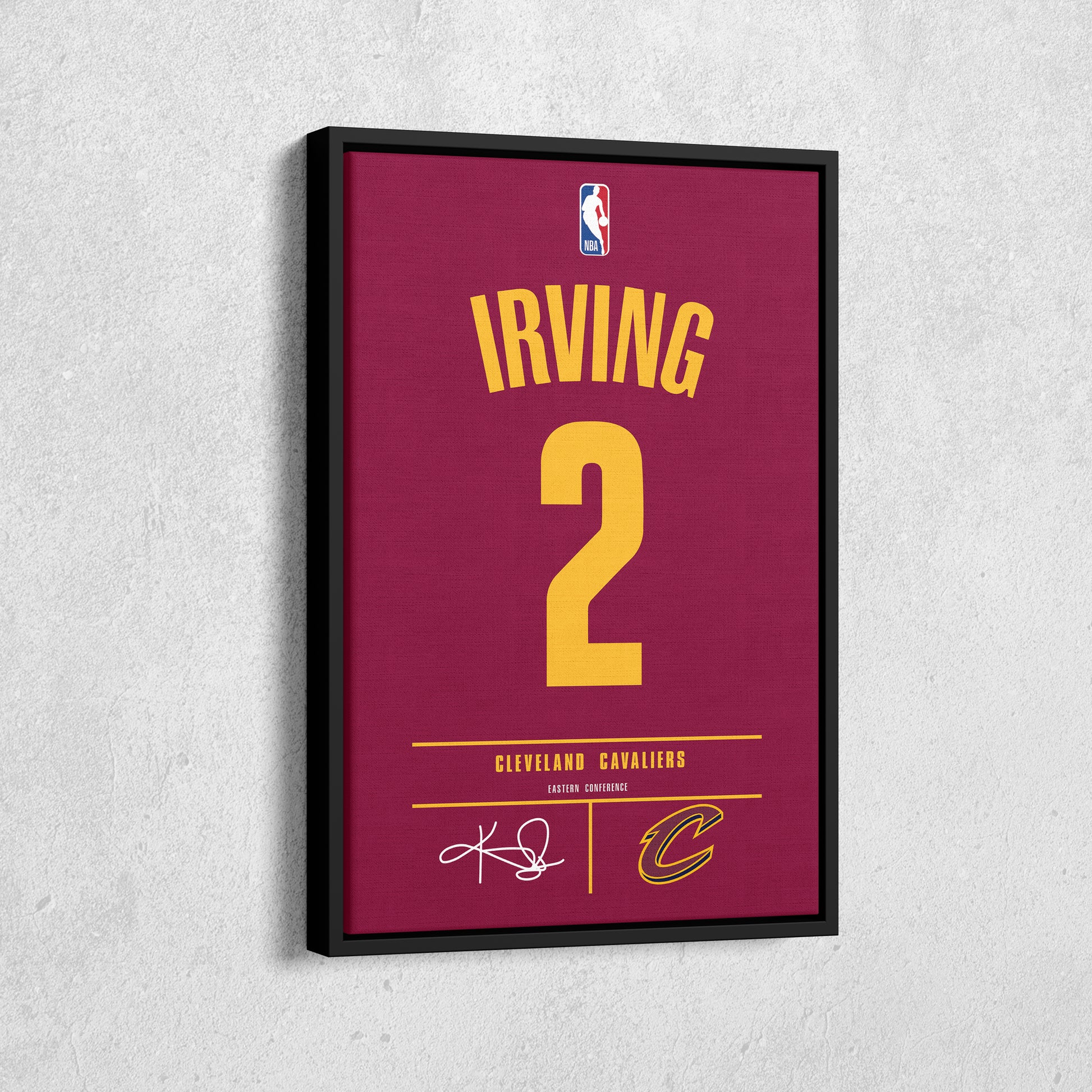 Kyrie Irving Cavaliers Jersey Canvas Print | Wall Art Decor