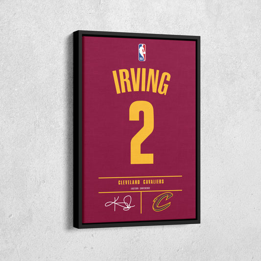 Kyrie Irving Cavaliers Jersey Canvas Print | Wall Art Decor