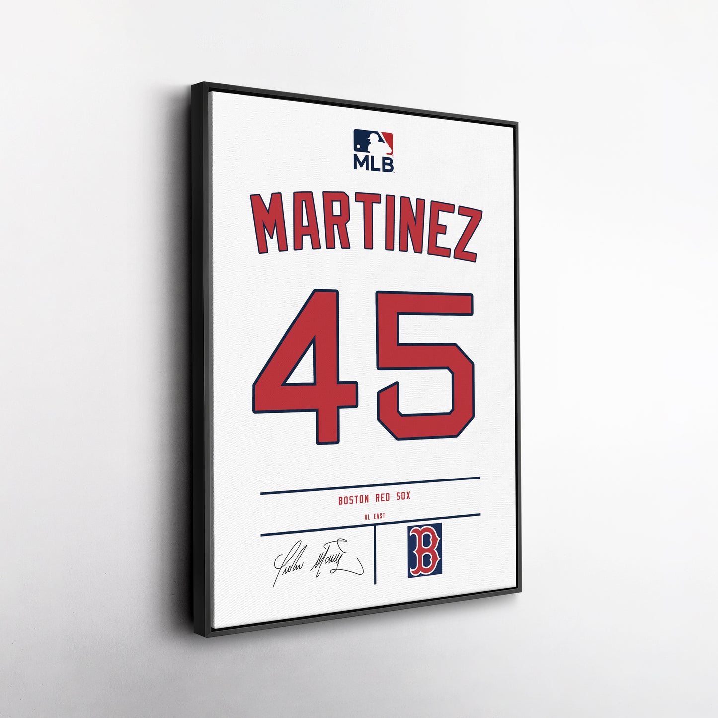 Pedro Martínez Red Sox Jersey Canvas Print | Wall Art Decor
