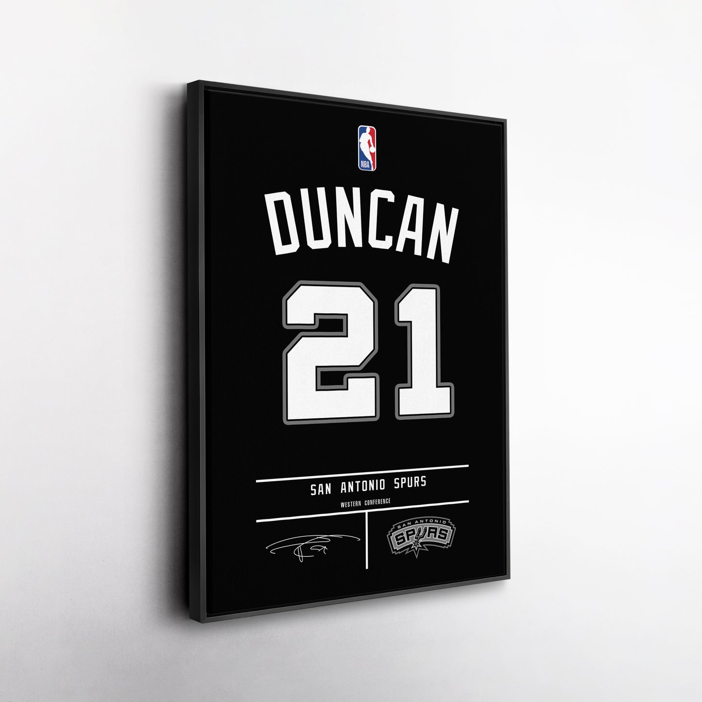 Tim Duncan Spurs Jersey Canvas Print | Wall Art Decor