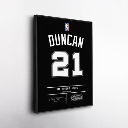 Tim Duncan Spurs Jersey Canvas Print | Wall Art Decor