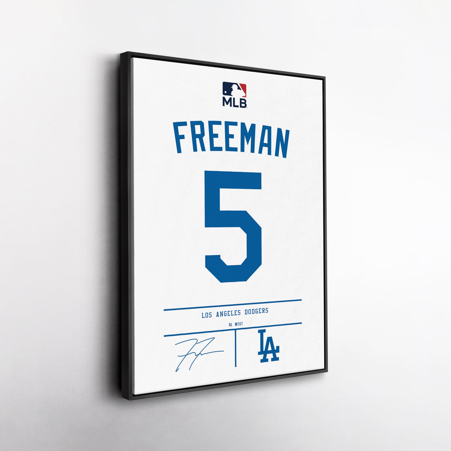 Freddie Freeman Dodgers Jersey Canvas Print | Wall Art Decor