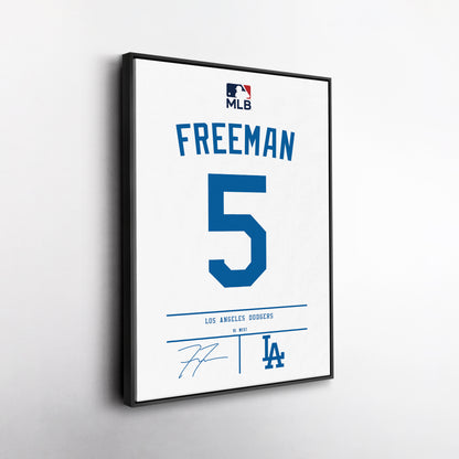 Freddie Freeman Dodgers Jersey Canvas Print | Wall Art Decor