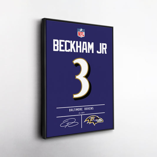 Odell Beckham Jr. Ravens Jersey Canvas Print | Wall Art Decor