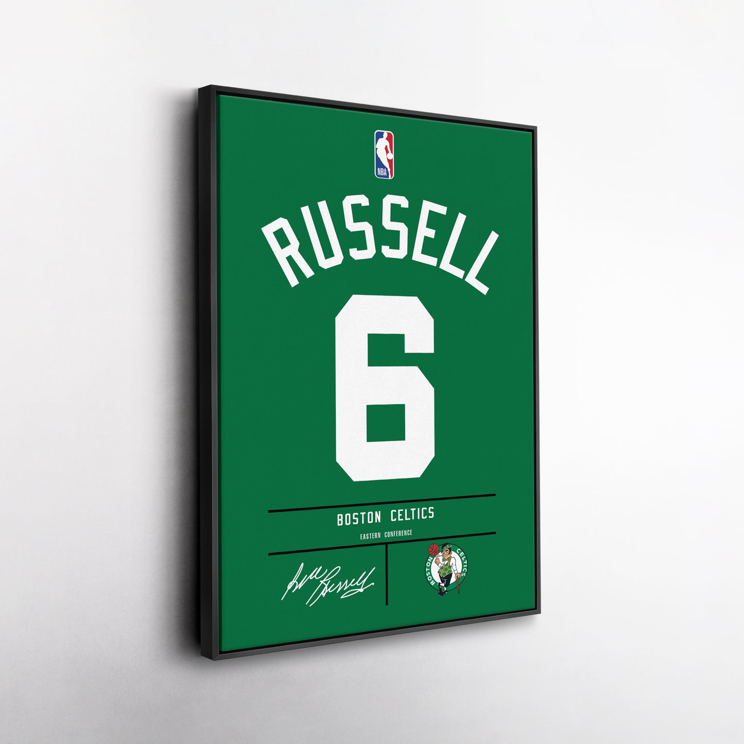 Bill Russell Celtics Jersey Canvas Print | Wall Art Decor